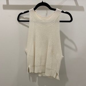 Aritzia |  White Knit Top | Wilfred | Small